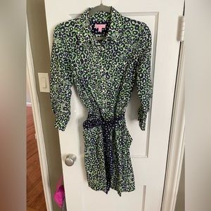 Lily Pulitzer size 4 Jaguar navy/green dress